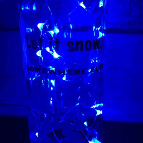 ‘Let it Snow..Somewhere Else’ Wine Bottle Lantern - Picture 8 of 13